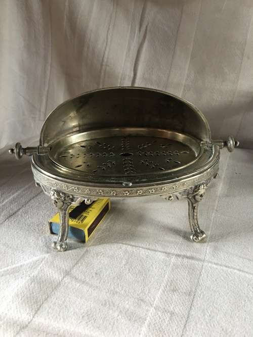 STUNNING ANTIQUE SHEFFIELD SILVER PLATED BUTTER DISH BY ATKINS BROTHERS