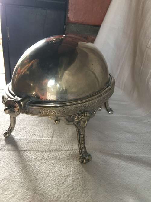 STUNNING ANTIQUE SHEFFIELD SILVER PLATED BUTTER DISH BY ATKINS BROTHERS