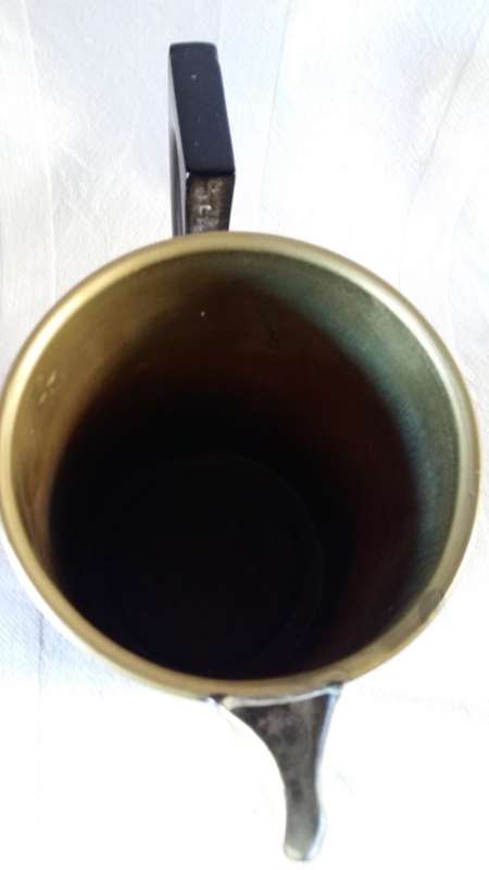1930s Melio Brass mixed metal Stamped Coffee Pot