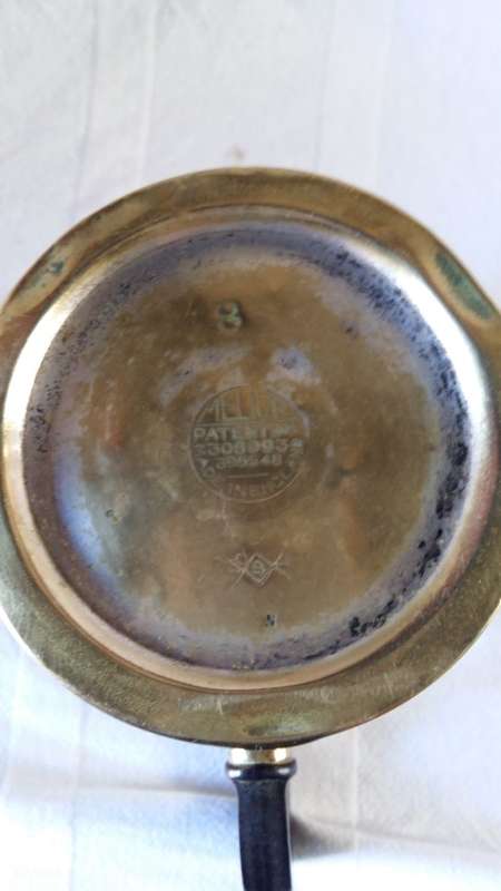 1930s Melio Brass mixed metal Stamped Coffee Pot