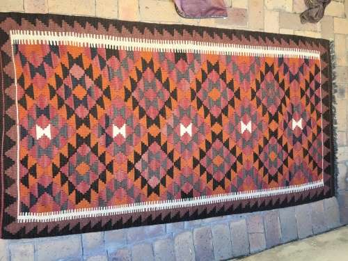 STUNNING AUTUMN TONES KELIM PERSIAN CARPET