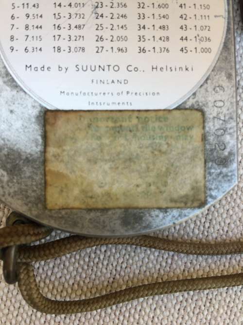 VINTAGE SUUNTO PRECISION COMPASS MADE IN FINLAND AND WORKING