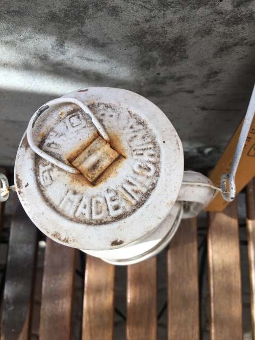 WOW !!! A STUNNING VINTAGE WHITE STORM LANTERN
