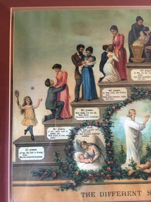 WOW !!! A STUNNING FRAMED PRINT OF A WOMAN'S DIFFERENT STAGES OF LIFE