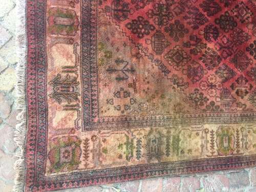 A LARGE GENUINE WOOL HAND KNOTTED THICK PILE PERSIAN CARPET 3200 x 2100mm