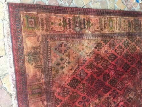 A LARGE GENUINE WOOL HAND KNOTTED THICK PILE PERSIAN CARPET 3200 x 2100mm