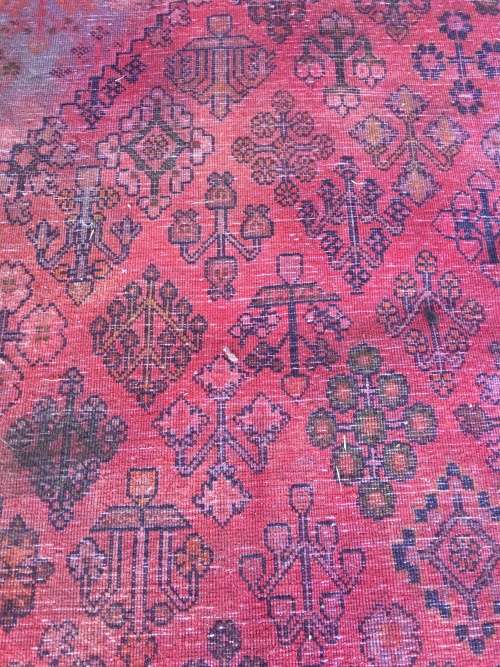 A LARGE GENUINE WOOL HAND KNOTTED THICK PILE PERSIAN CARPET 3200 x 2100mm