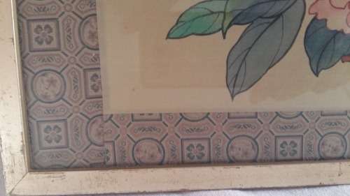 Beautiful Vintage Chinese Silk Painting Signed and stamped 42cm x 32.5cm