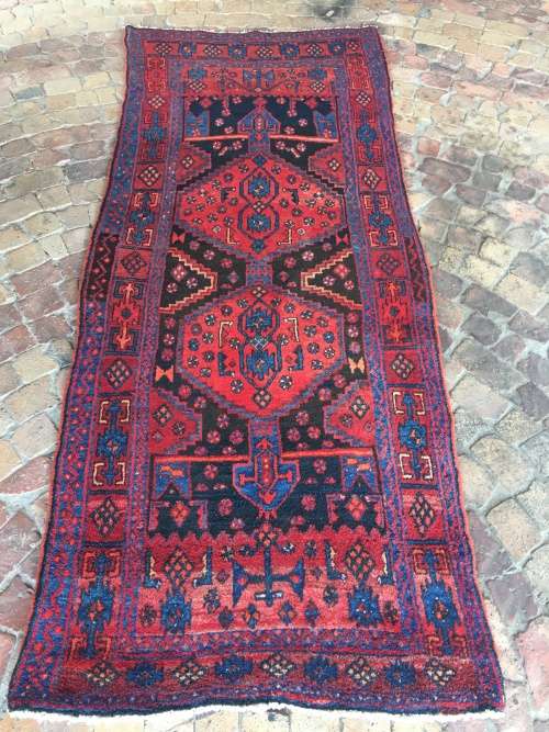 GORGEOUS GENUINE WOOL HAND KNOTTED HAMADAN PERSIAN RUNNER 3000 X 1050mm