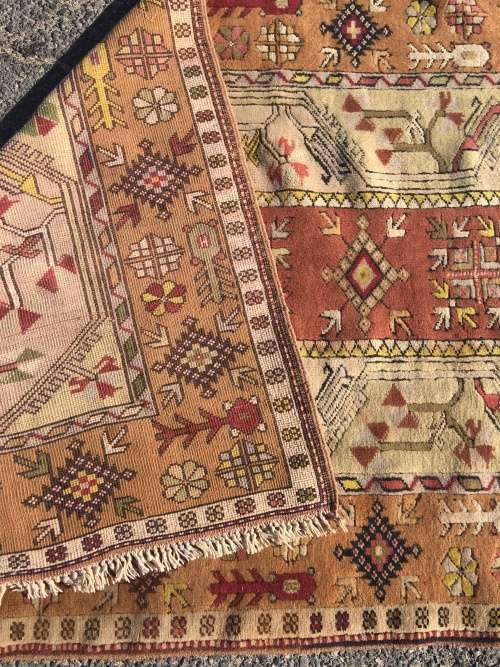GORGEOUS GENUINE WOOL HAND KNOTTED TURKISH MILAS BAROQUE PERSIAN CARPET 2160 X 1200mm