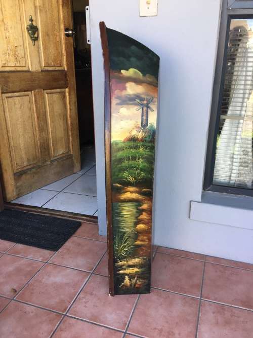 WOW !!! HAND PAINTED BOAT SHAPED BOOK SHELF ,CORNER DISPLAY CABINET