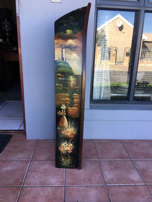 WOW !!! HAND PAINTED BOAT SHAPED BOOK SHELF ,CORNER DISPLAY CABINET