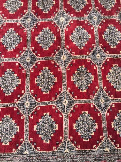 STUNNING !!!  LARGE PURE WOOL HAND MADE MORI BOKHARA PERSIAN CARPET 3040 X 2140mm