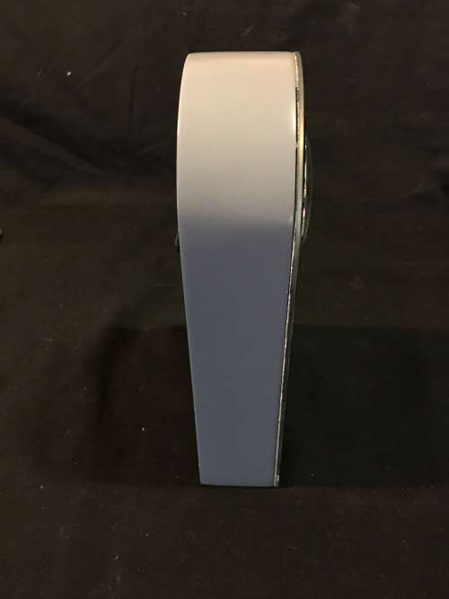WOW !! STUNNING ZEBRA STYLED MIRROR FRONTED BATTERY OPERATED BEDSIDE CLOCK