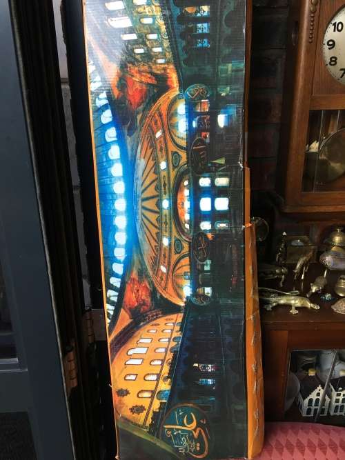 WOW !! STUNNING DISPLAY SWORD ON A HANGING WOODEN BASE