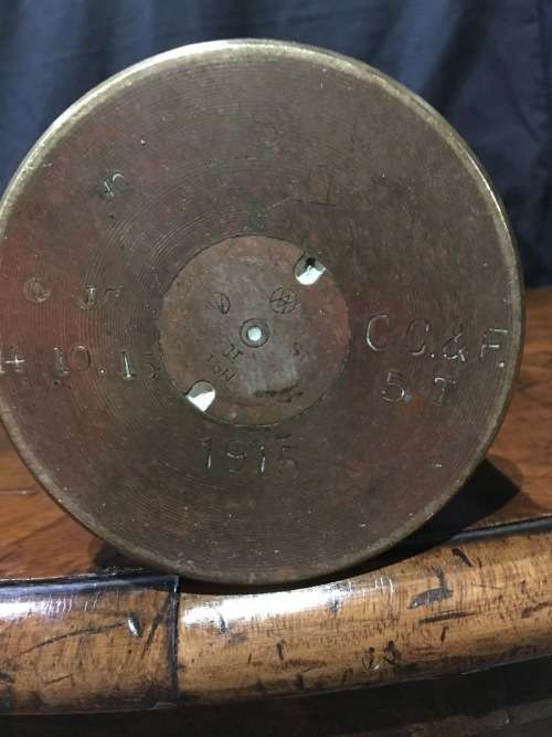 STUNNING CANNON SHELL TRENCH ART CIRCA 1915 clearly marked