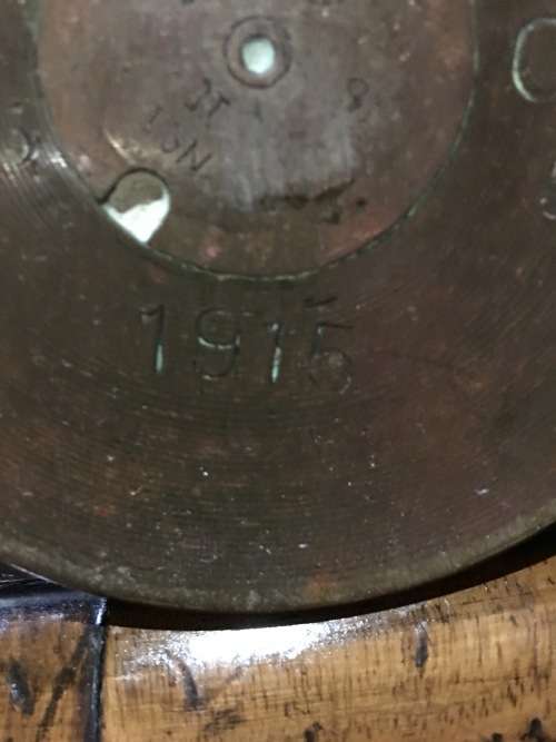 STUNNING CANNON SHELL TRENCH ART CIRCA 1915 clearly marked