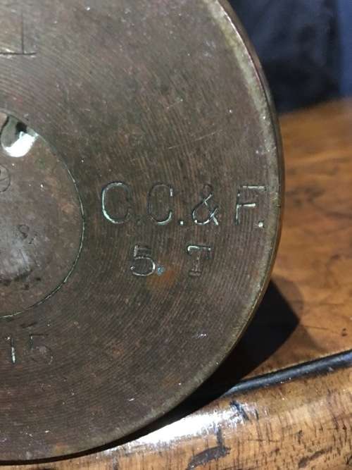 STUNNING CANNON SHELL TRENCH ART CIRCA 1915 clearly marked