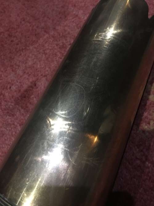 STUNNING CANNON SHELL TRENCH ART CIRCA 1915 clearly marked
