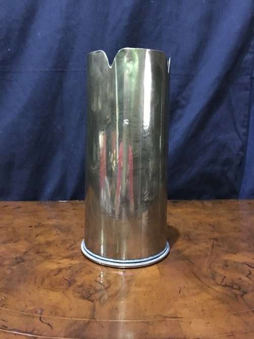 STUNNING CANNON SHELL TRENCH ART CIRCA 1915 clearly marked