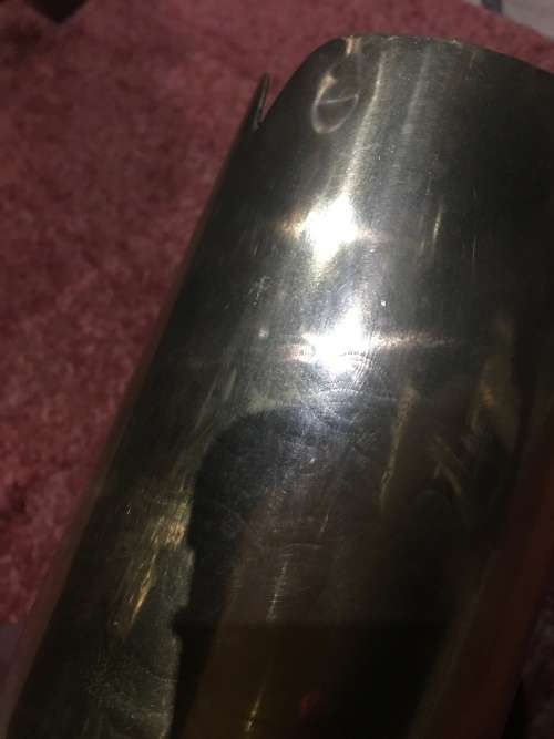 STUNNING CANNON SHELL TRENCH ART CIRCA 1915 clearly marked