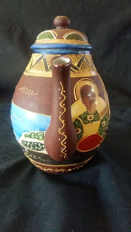 Beautiful Vintage Satsuma Style hand painted porcelain Tea Pot