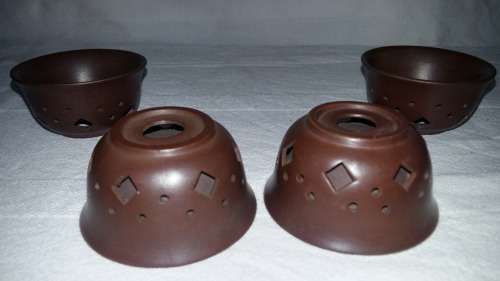 Highly Collectible Yixing Chinese vintage clay Tea Cups. Cool Touch