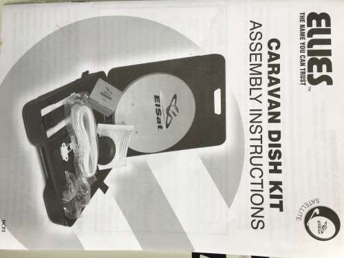 Ellies Satellite Dish Kit in a hard plastic protective carry case