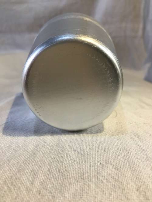 FANTASTIC SET OF 5 ALUMINIUM DRINKING CUPS IN A FAUX LEATHER CONTAINER