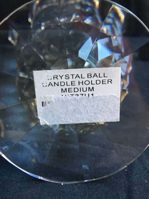Beautiful pair of designer crystal ball candle sticks