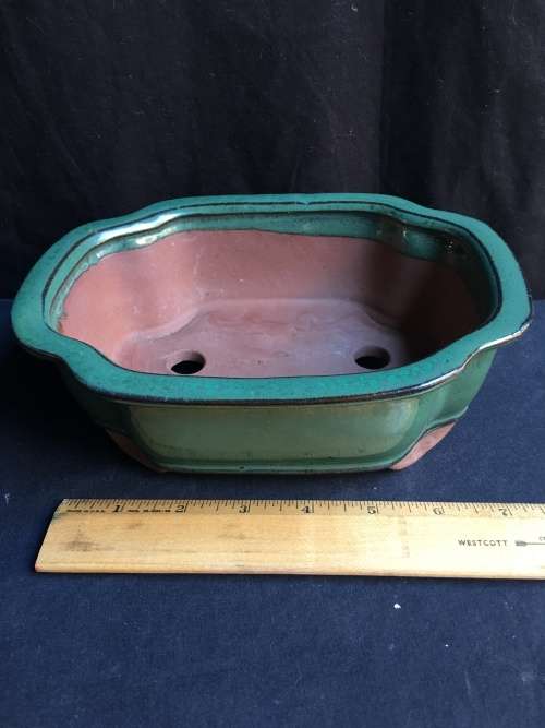 GLAZED JAPANESE BONSAI POT