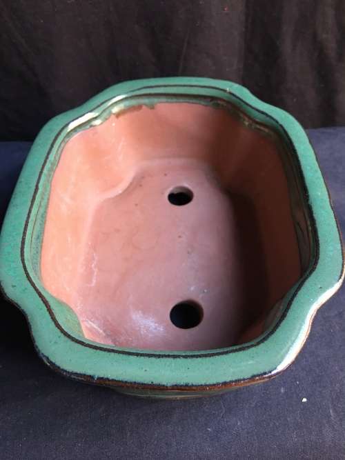 GLAZED JAPANESE BONSAI POT