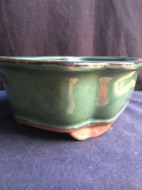 GLAZED JAPANESE BONSAI POT