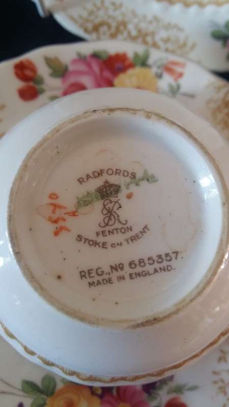 Stunning Antique Radfords Trio (Fenton) Stoke On Trent Reg no: 685357 Made In england