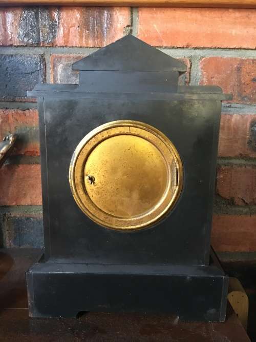 WOW !!! Gorgeous antique Ansonia marble cased mantle clock in pristine condition c1882
