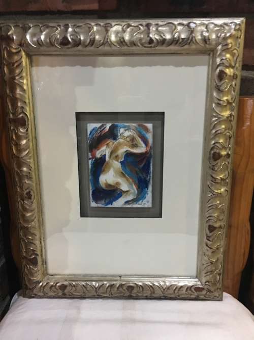 STUNNING!!! NUDE WATER COLOR BY FAMOUS S.A.ARTIST JAN VISSER 1995 - EXCELLENT INVESTMENT