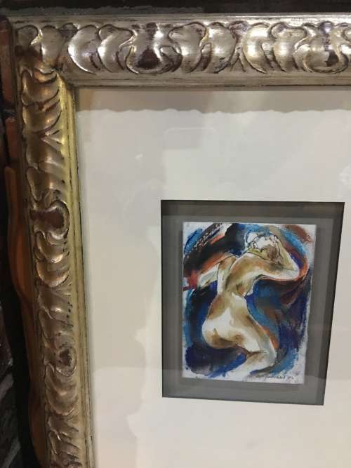 STUNNING!!! NUDE WATER COLOR BY FAMOUS S.A.ARTIST JAN VISSER 1995 - EXCELLENT INVESTMENT