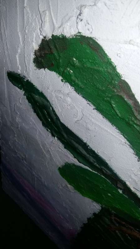 A Stunning oil on canvas. Still life Knife Painting. 51 cm x 76 cm