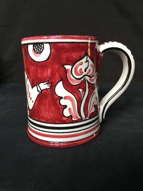 A VINTAGE HIGHLY COLLECTIBLE ITALIAN DERULA CERAMICS COFFEE MUG