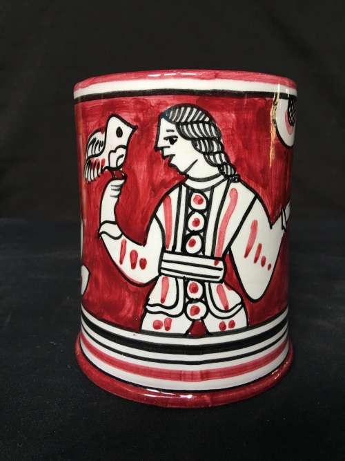A VINTAGE HIGHLY COLLECTIBLE ITALIAN DERULA CERAMICS COFFEE MUG