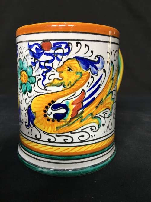 A VINTAGE HIGHLY COLLECTIBLE ITALIAN DERULA CERAMICS COFFEE MUG