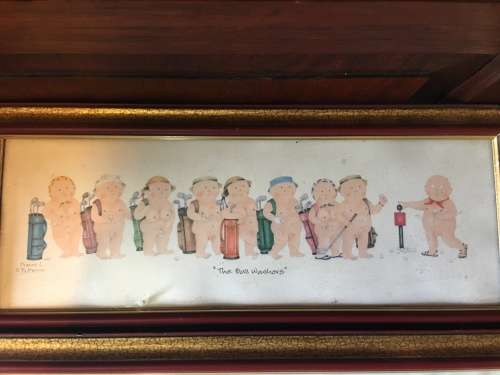 WOW !!! FABULOUS FRAMED LIGHT HEARTED SATIRICAL PRINT SET BY DIANE L PATTERSON