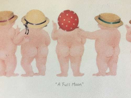 WOW !!! FABULOUS FRAMED LIGHT HEARTED SATIRICAL PRINT SET BY DIANE L PATTERSON