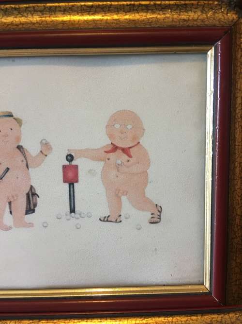 WOW !!! FABULOUS FRAMED LIGHT HEARTED SATIRICAL PRINT SET BY DIANE L PATTERSON