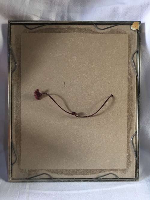 WOW !!! BEAUTIFUL FLORAL PRINT OF A JENKINS ORIGINAL IN A STYLISH FRAME BEHIND GLASS
