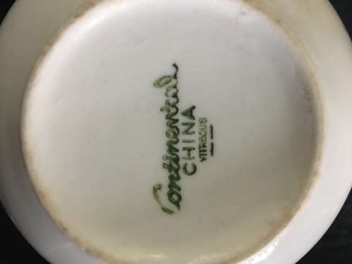 WOW !!! VINTAGE CONTINENTAL CHINA VITREOUS TRINKET / POT POURRI / OR SUGAR BOWL