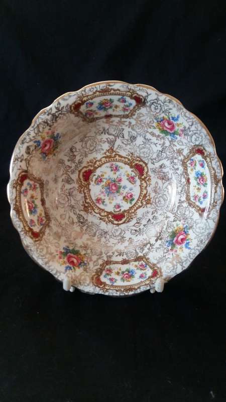 Beautiful Vintage James Kent Longton Pompadour Reg: No 846345 Porridge Bowl. No 6