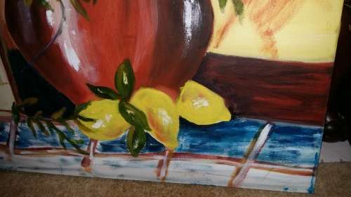 WOW!!! Stunning Large Oil on Canvas - Still life. Unsigned  89 cm x 72 cm