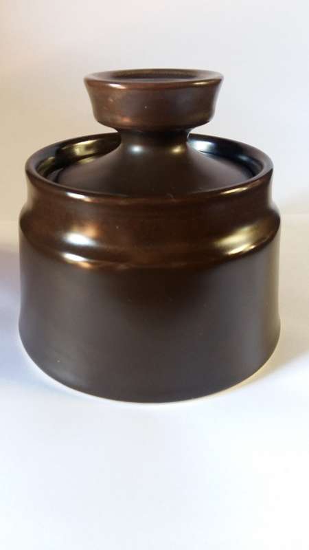 Collectible Vintage, Noritake - Primastone -Genuine stoneware. Japan sugar bowl with lid. 250ml