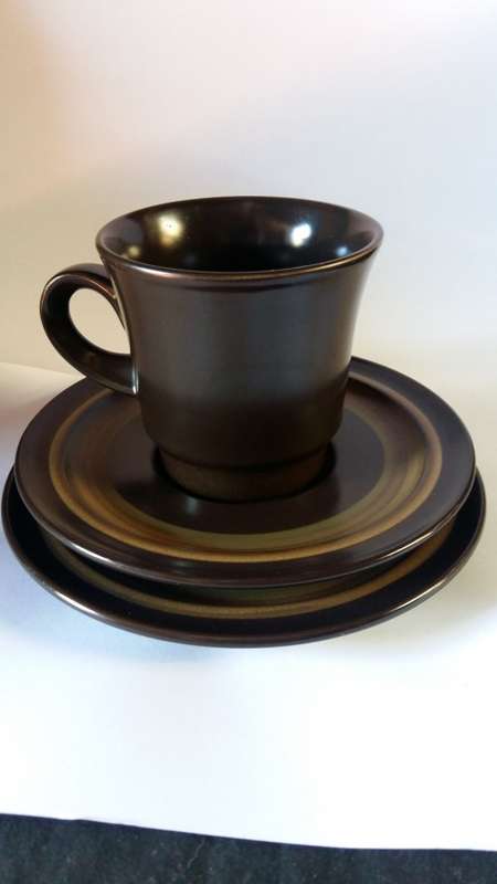 Collectible Vintage, Noritake - Primastone -Genuine stoneware.Trio, cup, suacer & cake Plate. no3